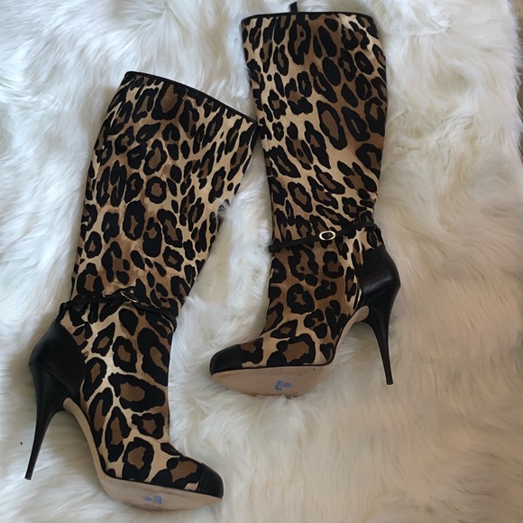giuseppe zanotti leopard boots